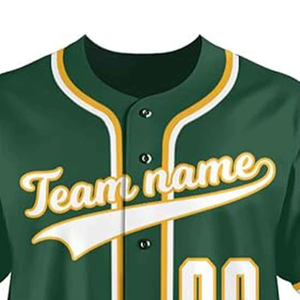 High Quality Baseball/Softball Uniform Shirt Heat-Transfer Printed Solid Short Sleeves 100% Polyester Breathable Team Jersey - Product Image 4