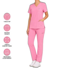 Ensemble de blouses médicales pour femmes, uniforme d'infirmière, vêtements de travail pour hôpital et soins de santé, tissu extensible, uniforme de médecin et d'infirmière - Product Image 4