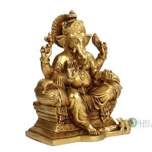 Estatua Grande de Latón del Señor |   Artesanía Metálica Hecha a Mano, Arte Pop Moderno, Ecológico y Duradero, Figura de Dios Hindú para Mesa, Hogar o Templo, Ideal para Cumpleaños - Product Image 1