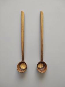 Cuillère à thé en bois lisse et polie, cuillère doseuse en bois naturel pour café et sucre, accessoire de cuisine écologique - Product Image 3