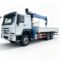 Grue montée sur camion Sinotruk HOWO 6x4, grue hydraulique à flèche télescopique pour travaux de construction