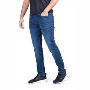 Smart Fit <b>Stretch</b> <b>Denim</b> Jeans Blue Men's Stretchable Tapered Leg Jeans Comfortable Cotton Blend Stylish Casual Wear Pants - Product Image 1