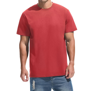 Camiseta Casual de Manga Corta para Hombre, Cuello Redondo, Corte Regular, Color Sólido, Diseño Liso, Tejido de Algodón Jersey - Product Image 1