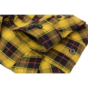 Camisa de Franela Premium para Hombre, Diseño Tartán Amarillo y Negro, Algodón Grueso, Estilo Casual, para Otoño e Invierno - Product Image 4