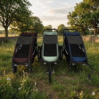 Remolques para Bebés KS-200 3 en 1 de Aleación de Aluminio Ligera, Suspensión Independiente, Capacidad de 35 kg, Versátiles y Convenientes para Actividades al Aire Libre