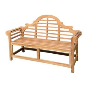 Silla de Jardín Tradicional de Madera de Teca Sólida, Duradera, Impermeable, Ecológica, Cómoda, Muebles de Patio para Exteriores, Patas Cónicas, para Parque - Product Image 1