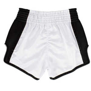 Pantalones Cortos de Boxeo Unisex, Blancos y Negros, con Bloques de Color, de Secado Rápido, de Poliéster, para Adultos, Corte Regular - Product Image 1