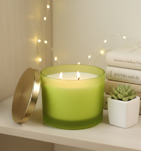 Vela Aromática de Vidrio Hecha a Mano, Ecológica y de Lujo, con 2 Mechas de Cera de Soya, para Decoración del Hogar, Ramadán, Navidad y Año Nuevo - Product Image 3