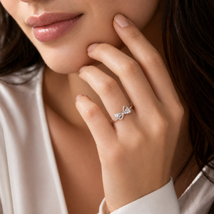 Bague nœud papillon en argent sterling 925 pour femme avec zircon cubique, mignonne, minimaliste, élégante, finition polie, pour usage quotidien, mariage ou fête - Product Image 5