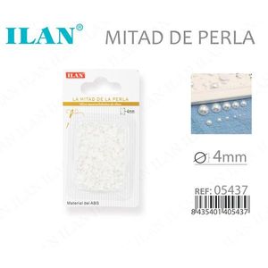 Mezza Perla Ilan 4mm in Materiale ABS per Decorazioni di Abbigliamento - Product Image 3