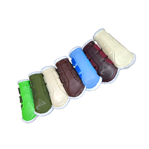 Matching Elastic&Velcro Fur & Rexin Horse <b>Brushing</b> <b>Boots</b> with Horse Safety 1 Pair - Product Image 6