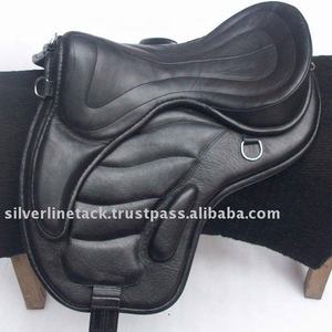 Selles de course de chevaux en cuir véritable - Product Image 2