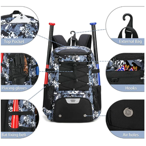 Bolsa de Béisbol Multifuncional, Bolsa para Bate de Softbol con Compartimento para Zapatos, Deporte al Aire Libre, Premium, Impermeable, Ligera - Product Image 6