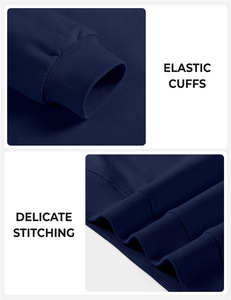Sudadera con capucha azul marino para niños, de algodón y poliéster, de manga larga, para niños - Product Image 4