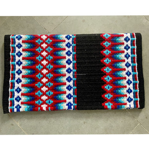 Couverture Western Show de haute qualité Nouvelle-Zélande Laine Western Show Couverture et Pad Double Weave Design pour plus d'épaisseur et de confort - Product Image 1