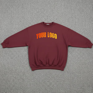 Sweat-shirt d'hiver surdimensionné à capuche pour femme en molleton coton/polyester, délavé à l'acide et au sel, avec logo personnalisé sérigraphié, OEM/ODM - Product Image 1