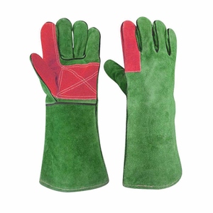 Gants de soudage en cuir de vachette pleine fleur résistants à la chaleur et aux étincelles, robustes pour la lutte contre les incendies, la construction et le barbecue - Product Image 3