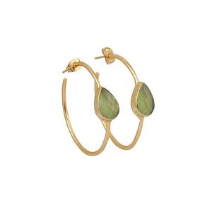 ที่ไม่ซ้ํากันซิทรินอัญมณีทองชุบต่างหูห่วงรูปลูกแพร์ชุดอัญมณีต่างหูเครื่องประดับสวมใส่ทุกวันเครื่องประดับต่างหู - Product Image 4