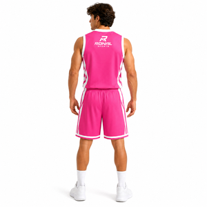 Tenue de basketball haute performance à séchage rapide, maillot et short de sport pour hommes, logo et couleurs personnalisables - Product Image 4