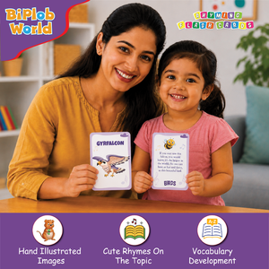 28 Tarjetas Educativas de Doble Cara de Biplob, de la A a la Z, con Imágenes y Rimas de Aves, Tamaño Personalizable, Herramienta de Aprendizaje - Product Image 2