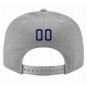 Custom Gray <b>Navy</b> Red Stitched Adjustable Snapback <b>Hat</b> Premium Embroidered Logo Baseball Cap Personalized Sports Team Streetwear - Product Image 3