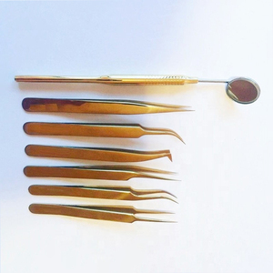 Pince à cils à pointe en fibre à 90 degrés avec prise diamantée pour extensions de cils, outil professionnel d'extension de cils - Product Image 3
