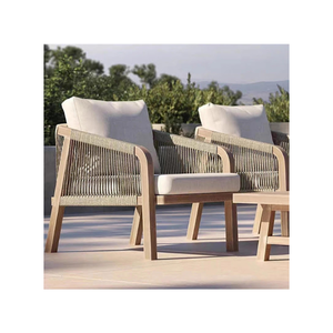 Sofá de jardín de madera de teca de una plaza Sofá súper cómodo Uso en exteriores e interiores Bueno en muebles de calidad - Product Image 5