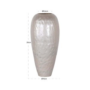 Vase mural design moderne, best-seller, forme ovale, fait main, décoratif, hauteur 34 cm et 28 cm, finition dorée - Product Image 1