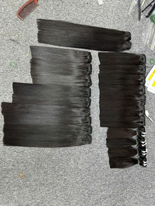 Extensions de cheveux humains vierges Remy soyeux et lisses, super double drawn, double trame, cheveux du Vietnam, 100g - Product Image 5