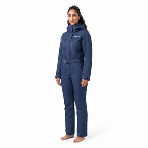 Mono de Esquí Impermeable para Mujer Hawk Eye, con Capucha y Cierre de Cremallera, Color Azul Marino, Ropa para Nieve al Aire Libre - Product Image 2
