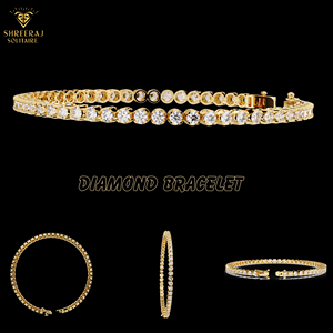 Bracelet tennis pour femme en or massif 14 carats avec diamants CVD cultivés en laboratoire de 2,50 mm de clarté VVS - Product Image 2