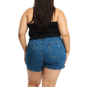 Échantillon gratuit Jupe en jean grande taille pour femmes Vente en gros Tissu personnalisable Meilleure qualité - Product Image 5