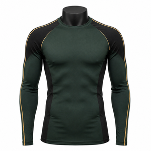 Camiseta de Compresión de Manga Larga Unisex Personalizada, Ropa Deportiva para Entrenamiento de MMA, BJJ, Gimnasio, Fitness, Secado Rápido y Transpirable - Product Image 1
