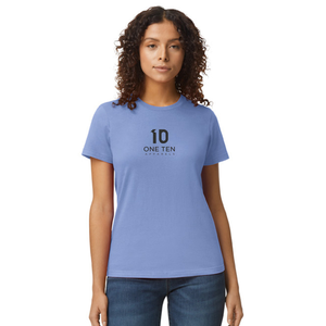 เสื้อยืดผู้หญิงไซส์กลาง สีม่วง ผ้าฝ้ายเนื้อนุ่ม แขนสั้น สวมใส่สบาย สไตล์ลำลอง เสื้อพื้นฐาน คุณภาพพรีเมียม - Product Image 1