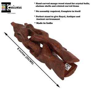 Trépied Cobra Stand fait à la main Antique Wiccan Mango support en bois usage multiple décor à la maison par les expéditeurs indiens - Product Image 6