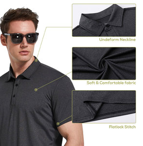 Nouveau design optimal, jersey tricoté solide pour chemise homme, manches courtes, haute qualité, logo personnalisé, séchage rapide, polyester/coton, vêtements décontractés - Product Image 6