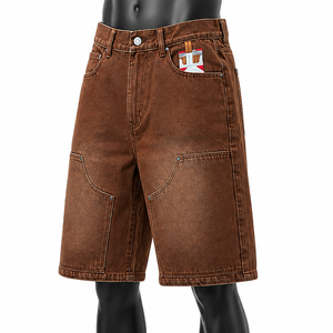 Men's Vintage Denim Jorts Fashion Baggy Shorts OEM ODM Custom Brand Manufacturer - Product Image 3