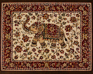 Burgundy Maroon Hand Block Print <b>Table</b> Mat Set White Cotton Placemats Export Quality Washable <b>Dining</b> Decor Masterpiece Set - Product Image 4