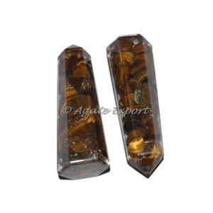 Pirámide de orgón con logotipo impreso verde con amatista tallada estilo amor cristal cuarzo piedra preciosa venta al por mayor pirámides de piedra curativa - Product Image 3