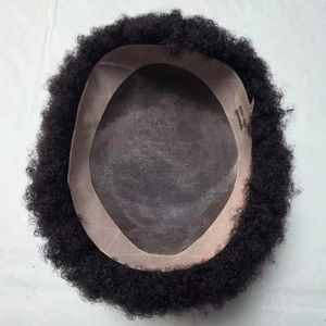 Peluca Afro de Cabello Humano Indio 100% Remy, Ondas Sueltas, Ondas Profundas, Ondas Naturales, Impermeable, con Base de Monofilamento, Taz Hair BD - Product Image 1