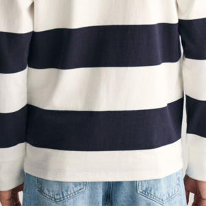 เสื้อรักบี้แขนยาวผู้ชายแฟชั่น ทนทาน สวมใส่สบาย เหมาะสำหรับใส่ลำลองและสไตล์ประจำวัน เสื้อโปโลผู้ชาย - Product Image 6