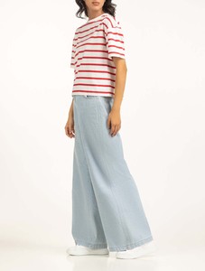 Nuevo Diseño, Camisetas de Manga Corta para Mujer, de la Mejor Calidad, Clásicas con Rayas Rojas, Transpirables y Cómodas, MOQ Bajo, Ropa Urbana para Generación Z - Product Image 5