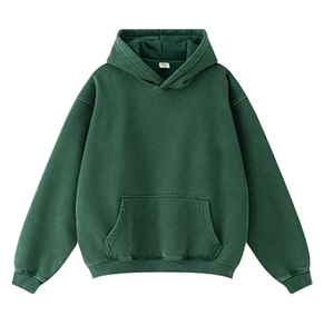 Wholesale 100% Cotton 420gsm Unisex Oversized Pullover Hoodie Custom Logo Drop Shoulder Heavyweight Fleece Men Women Knitted - Product Image 2