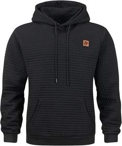 Sudaderas con Capucha de Felpa 100% Algodón, Impresión Térmica con Logotipo Personalizado, para Hombre, Unisex, Talla Grande, Suéteres de Invierno Tejidos con Bolsillo - Product Image 1