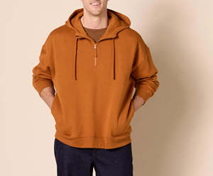 Corporate Quarter Zip <b>Hoodie</b> Custom Half Zip <b>Hoodie</b> <b>Mens</b> Branded Pullover Company Uniform Staff <b>Work</b> Sweatshirt Embroidered Logo - Product Image 2