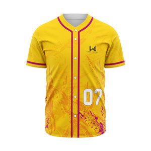 Custom Sublimated Full Button Baseball Jersey <b>Shirt</b> Team Uniform Breathable Quick Dry Moisture Wicking Sportswear Wholesale - Product Image 1