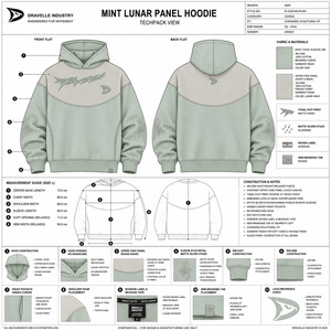 Men's Oversized Hoodie Green Embossed Logo Streetwear Fleece Regular Fit Winter Wear Waterproof Breathable Eco-Friendly - Product Image 6