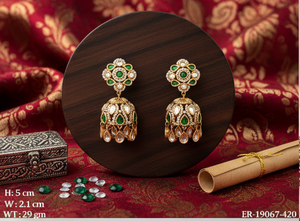 Boucles d'oreilles exclusives pour les grandes cérémonies de mariage et bijoux pour événements culturels traditionnels, pour les spectacles de danse nuptiale, à prix de gros - Product Image 4