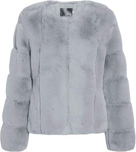 Abrigo de Invierno para Mujer, Manga Larga, Cuello de Piel Sintética de Zorro, Talla Grande 4XL, Cálido y Resistente al Viento - Product Image 1