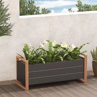Jardinière surélevée en métal galvanisé pour l'extérieur, grande jardinière carrée écologique auto-arrosante pour légumes et fleurs